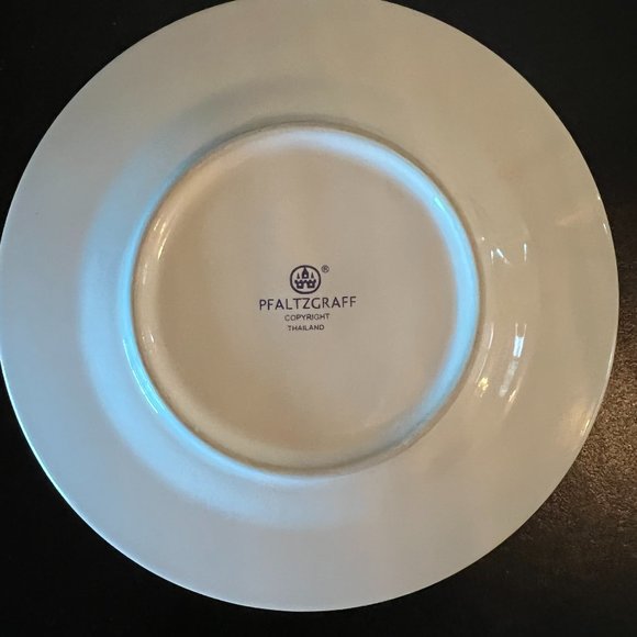 Set of 2 Vintage Pfaltzgraff ORLEANS Stoneware Flat Cups with Saucers - Picture 5 of 6